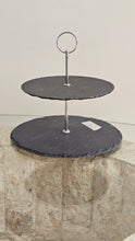 Load image into Gallery viewer, 2 Layer Slate Cake Holder