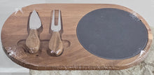 Load image into Gallery viewer, Acacia Wood Cheese Board Set Image 3