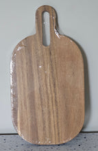 Load image into Gallery viewer, Acacia Wood Oval Cutting & Serving Board with Handle image 1
