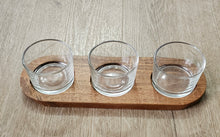 Load image into Gallery viewer, Acacia Wood Tray with 3 Glass Bowls Image 2