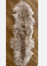 Load image into Gallery viewer, Tibetan Lamb Hide Beige with White Tips (Double)
