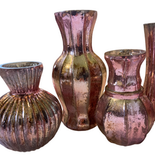 Load image into Gallery viewer, Rose Gold Mercury Glass Vases, buy shabby chic homewares at Vivre, Nelson, NZ