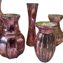 Load image into Gallery viewer, Rose Gold Mercury Glass Vases, buy shabby chic homewares at Vivre, Nelson, NZ