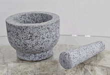 Load image into Gallery viewer, Granite Mortar & Pestle Grey