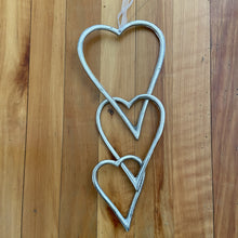 Load image into Gallery viewer, silver intertwined 3 hanging hearts, buy now at Vivre, Nelson, NZ