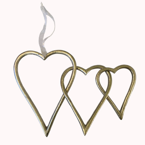 silver intertwined 3 hanging hearts, buy now at Vivre, Nelson, NZ