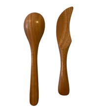 Load image into Gallery viewer, Neem Wooden Knife and Spoon Set
