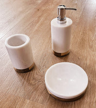 Load image into Gallery viewer, Marble Bathroom Bottle White