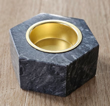 Load image into Gallery viewer, Marble Candle Holder Black