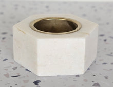 Load image into Gallery viewer, Marble Candle Holder White