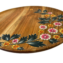 Load image into Gallery viewer, handpainted floral wooden serving plate, buy now at Vivre, Nelson, NZ