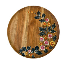 Load image into Gallery viewer, Floral Wood Plate