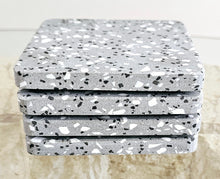 Load image into Gallery viewer, photo 1 of Modern Terrazzo-Style Square Drink Coasters – Set of 4