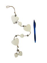 Load image into Gallery viewer, White Heart Garland, shabby chic vintage style at Vivre, Nelson, NZ