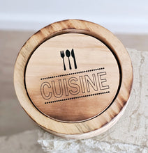 Load image into Gallery viewer, Product photo 2 of Round Wooden Coasters Set with Storage Holder