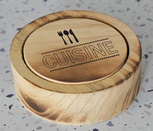 Load image into Gallery viewer, Product photo 4 of Round Wooden Coasters Set with Storage Holder