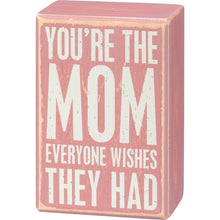 Load image into Gallery viewer, Box Sign and Socks for Mum You&#39;re the Mom everyone wishes they had, buy now at Vivre, Nelson, NZ
