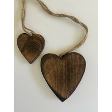 Load image into Gallery viewer, Shabby chic wooden hanging hearts cluster, buy now at Vivre, Nelson, NZ