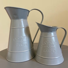 Load image into Gallery viewer, Flowers and Garden shabby chic styled metal jug at Vivre, Nelson, NZ