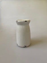 Load image into Gallery viewer, shabby chic country cottage styled milk bottle vase, buy now at Vivre, Nelson, NZ