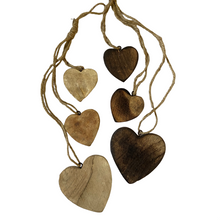 Load image into Gallery viewer, Hanging Wooden Cluster Hearts