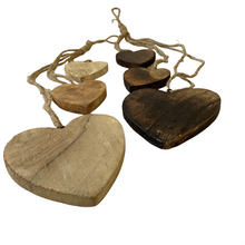 Load image into Gallery viewer, Hanging Wooden Cluster Hearts