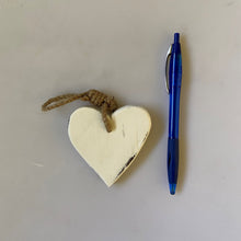 Load image into Gallery viewer, Shabby Chic White Wooden Hanging Hearts at Vivre, NZ, browse our Hearts Collection