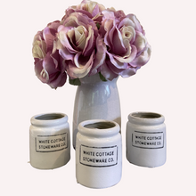 Load image into Gallery viewer, White Cottage Stoneware Mini Pot