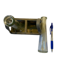 Load image into Gallery viewer, shabby chic styled vases in a wooden tray, buy now at Vivre, Nelson, NZ