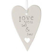Load image into Gallery viewer, Ceramic Heart love you lots and lots at Vivre, Nelson, NZ