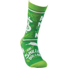 Load image into Gallery viewer, All I needs is a nap and five million dollars, fun socks with attitude at Vivre, Nelson, NZ