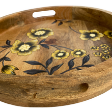 Load image into Gallery viewer, Hand painted floral mango wood serving tray, buy now at Vivre, Nelson, NZ