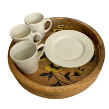 Load image into Gallery viewer, Hand painted floral mango wood serving tray, buy now at Vivre, Nelson, NZ