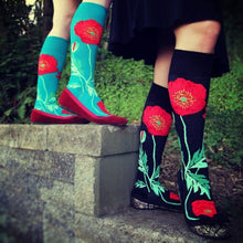 Load image into Gallery viewer, Bold Poppies Lake Knee High Socks
