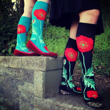 Load image into Gallery viewer, Bold Poppies Lake Knee High Socks