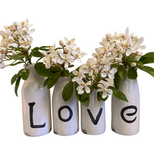 Load image into Gallery viewer, LOVE Ceramic Milk Bottle Set Black on White