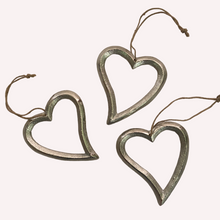 Load image into Gallery viewer, Silver Metal Hanging Heart buy now at Vivre, Nelson, NZ