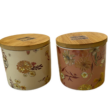 Load image into Gallery viewer, Floral Storage Pots Set of 2