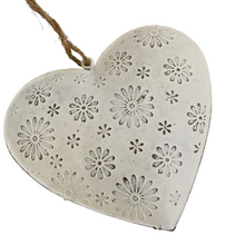 Load image into Gallery viewer, White Flower Hanging Heart, buy now at Vivre, Nelson, NZ