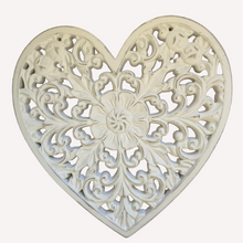 Load image into Gallery viewer, White Heart Wall Plaque buy now at Vivre, Nelson, NZ