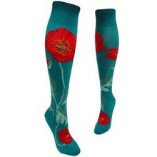Load image into Gallery viewer, Bold Poppies Lake Knee High Socks