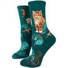 Load image into Gallery viewer, Cat Purrmaids Crew Socks