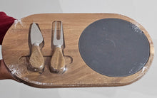 Load image into Gallery viewer, Acacia Wood Cheese Board Set Image 4

