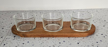 Load image into Gallery viewer, Acacia Wood Tray with 3 Glass Bowls Image 1
