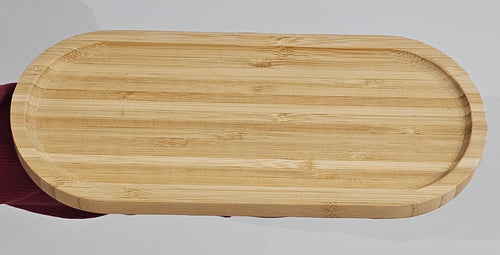 Bamboo Oval Snack & Appetizer Tray photo