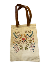 Load image into Gallery viewer, Floral embroidered Tote Bag
