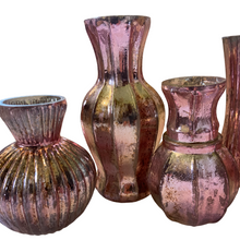 Load image into Gallery viewer, Rose Gold Mercury Glass Vases, buy shabby chic homewares at Vivre, Nelson, NZ
