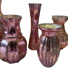 Load image into Gallery viewer, Rose Gold Mercury Glass Vases, buy shabby chic homewares at Vivre, Nelson, NZ
