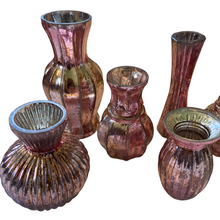 Load image into Gallery viewer, Rose Gold Mercury Glass Vases, buy shabby chic homewares at Vivre, Nelson, NZ
