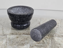 Load image into Gallery viewer, Granite Mortar &amp; Pestle Black
